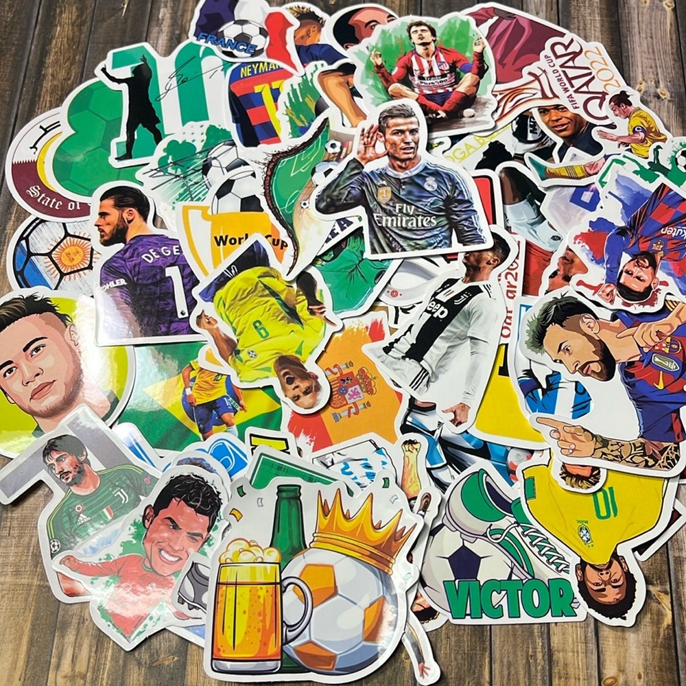 5for$10 Soccer World Cup Pack of 50 Stickers Laptop, Skateboards, And More